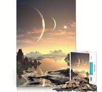 Puzzle da 1000 pezzi con paesaggio spaziale fantastico per adulti, ideale per rafforzare la memoria, per un divertimento informale, con bordi netti e un design classico (38x26cm)