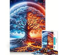 Puzzle da 1000 pezzi con paesaggio spaziale fantastico per ragazzi, gioco di logica fine, divertimento rilassante, decorazione da parete con bordi puliti (38x52cm)