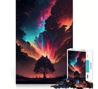 Puzzle da 1000 pezzi con paesaggio spaziale fantastico per ragazzi, gioco di puzzle per allenare la mente, gioco di gruppo, arte da assemblare, regalo classico (50x75cm)