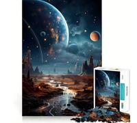 Puzzle da 1000 pezzi con paesaggio spaziale fantastico per ragazzi, gioco di puzzle per allenare la mente, gioco di gruppo, arte da assemblare, regalo classico (50x75cm)
