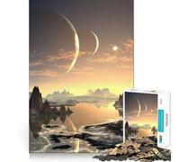 Puzzle da 1000 pezzi con paesaggio spaziale fantastico per ragazzi, gioco di puzzle per allenare la mente, gioco di gruppo, arte da assemblare, regalo classico (38x52cm)
