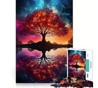 Puzzle da 1000 pezzi con paesaggio spaziale fantasy per adolescenti, ideale per sviluppare la memoria, per un divertimento facile e rilassante, con bordi puliti, perfetto per Natale (38x52cm)