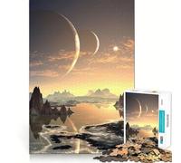 Puzzle da 1000 pezzi con paesaggio spaziale fantasy per adolescenti, ideale per sviluppare la memoria, per un divertimento facile e rilassante, con bordi puliti, perfetto per Natale (50x75cm)
