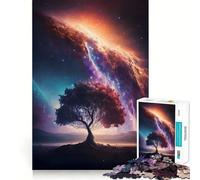 Puzzle da 1000 pezzi con paesaggio spaziale fantasy per adulti, gioco di logica antistress, taglio di precisione, regalo per le festività (50x75cm)