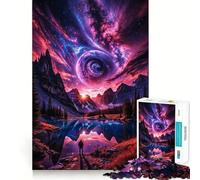 Puzzle da 1000 pezzi con paesaggio spaziale fantasy per adulti, gioco di logica, divertimento rilassante, pezzo da collezione artistico dai tagli precisi (38x52cm)