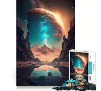 Puzzle da 1000 pezzi con paesaggio spaziale fantasy per adulti, gioco intelligente, divertimento per tutta la famiglia, taglio preciso, opera d'arte (38x26cm)