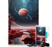 Puzzle da 1000 pezzi con paesaggio spaziale per adulti, gioco di esercizi mentali, rilassante, da assemblare, regalo di Babbo Natale 38x26cm