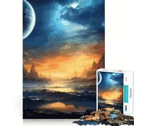 Puzzle da 1000 pezzi con paesaggio spaziale per ragazzi, ideale per migliorare la memoria, per un relax informale e per esporre opere d'arte dai tagli netti (50x75cm)