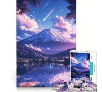 Puzzle da 1000 pezzi con paesaggio stellato del Monte Fuji, gioco pratico, interazione genitore-figlio, collezione d'artista, opera d'arte 50x75cm