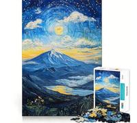 Puzzle da 1000 pezzi con paesaggio stellato per adolescenti, ideale per migliorare la memoria e alleviare lo stress, con taglio di alta qualità e come regalo 38x52cm