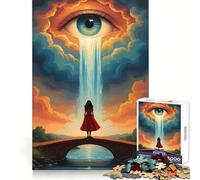 Puzzle da 1000 pezzi con paesaggio surreale a cascata, ideale per adolescenti, gioco cognitivo, svago rilassante, assemblaggio di motivi e opere d'arte 50x75cm