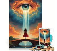 Puzzle da 1000 pezzi con paesaggio surreale a cascata, ideale per adolescenti, gioco cognitivo, svago rilassante, assemblaggio di motivi e opere d'arte 50x75cm