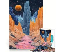 Puzzle da 1000 pezzi con paesaggio surreale di canyon alieno per adulti, gioco di logica e abilità, calma e relax, taglio preciso, regalo sentito 50x75cm
