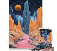 Puzzle da 1000 pezzi con paesaggio surreale di canyon alieno per adulti, gioco di logica e abilità, calma e relax, taglio preciso, regalo sentito 50x75cm