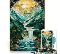 Puzzle da 1000 pezzi con paesaggio surreale e mitologico per adulti, gioco di logica stimolante, antistress, bordi trasparenti, regalo per le festività 50x75cm