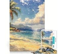 Puzzle da 1000 pezzi con paesaggio tropicale e spiaggia, incastro perfetto, gioco creativo e stimolante per la mente, ideale per il tempo libero e come regalo di compleanno (38x52cm)