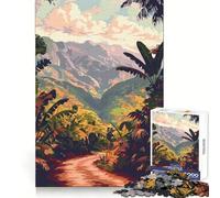 Puzzle da 1000 pezzi con paesaggio tropicale e vista sulle montagne, ideale per ragazzi Sfida mentale, divertimento rilassante, incastro perfetto, sorpresa di compleanno (50x75cm)