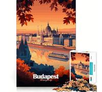 Puzzle da 1000 pezzi con paesaggio urbano di Budapest,taglio perfetto,divertente gioco di logica,gioco gratuito,attività per compleanno (50x75cm)