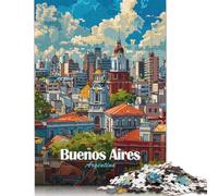 Puzzle da 1000 pezzi con paesaggio urbano di Buenos Aires per adulti, puzzle in legno, attività divertenti da fare a casa, regalo di compleanno, regali da viaggio, 1000 pezzi (75x50 cm)