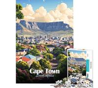 Puzzle da 1000 pezzi con paesaggio urbano di Città del Capo gioco per famiglie sfida per l'intelligenza giocattolo avvincente ottimo regalo per chi ama giocare e migliorare la memoria (38x26cm)