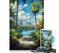 Puzzle da 1000 pezzi con paesaggio urbano di Orlando,gioco di precisione e attività cerebrale,divertente per il tempo libero,regalo di compleanno (38x26cm)