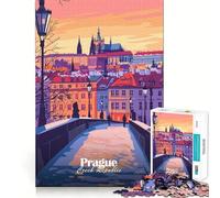 Puzzle da 1000 pezzi con paesaggio urbano di Praga per adolescenti ideale per stimolare la creatività e creare legami perfetto per trascorrere del tempo insieme con taglio liscio e ideale per la lista