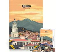 Puzzle da 1000 pezzi con paesaggio urbano di Quito,Ecuador,ideale per viaggi e momenti di relax Dimensioni Ideale per migliorare la concentrazione,per un divertimento rilassante e per un compleanno