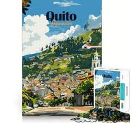Puzzle da 1000 pezzi con paesaggio urbano di Quito Ecuador per adulti e ragazzi Gioco di logica solido silenzioso e divertente con taglio di precisione Scegli il tuo desiderio di Babbo Natale