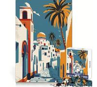Puzzle da 1000 pezzi con paesaggio urbano di Tunisi, ideale per adolescenti, stimolazione mentale, svago e divertimento Taglio di alta qualità Regalo perfetto (38x26cm)