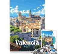 Puzzle da 1000 pezzi con paesaggio urbano di Valencia decorazione da parete stimolante da completare ideale per rafforzare il legame di coppia 38x26cm