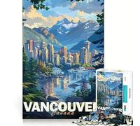 Puzzle da 1000 pezzi con paesaggio urbano di Vancouver per adolescenti,ideale per stimolare,creare un'attività divertente e di gruppo Dimensioni uniformi,pezzi precisi,dimensioni perfette