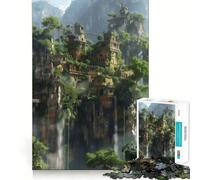 Puzzle da 1000 pezzi con paesaggio urbano fantasy antico,gioco di logica e pensiero creativo,taglio preciso,precisione e abilità manuale,momento di relax e allenamento mentale a casa (38x26cm)