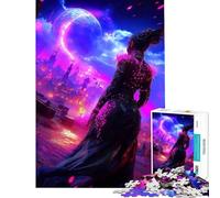 Puzzle da 1000 pezzi con paesaggio urbano fantasy e figura femminile rompicapo per adulti gioco divertente per tutta la famiglia regalo per amici e parenti (dimensioni 38x26cm)