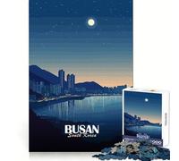 Puzzle da 1000 pezzi con paesaggio urbano notturno di Busan, Corea del Sud, per adulti, ideale per stimolare la mente, hobby rilassante e di alta qualità, perfetto come regalo di compleanno (50x75cm)