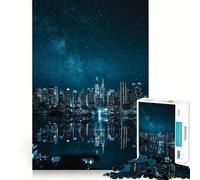 Puzzle da 1000 pezzi con paesaggio urbano notturno e cielo stellato per adulti, gioco di puzzle per allenare la mente, attività artistiche da assemblare e regalo elegante (38x26cm)