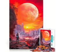 Puzzle da 1000 pezzi con paesaggio urbano post-apocalittico per adolescenti, gioco di logica e rilassamento, con bordi sottili, oggetto da collezione (50x75cm)