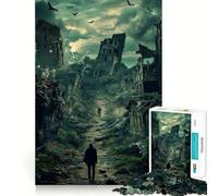 Puzzle da 1000 pezzi con paesaggio urbano post-apocalittico per adolescenti Rafforza la memoria, calma e relax Bordo di qualità Regalo perfetto (50x75cm)
