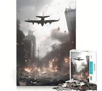 Puzzle da 1000 pezzi con paesaggio urbano post-apocalittico per adulti, puzzle, giocattolo, casa, divertimento, taglio fine, regalo di Babbo Natale (38x52cm)