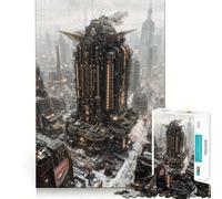 Puzzle da 1000 pezzi con paesaggio urbano steampunk e imponenti strutture, ideale per adolescenti Un gioco che stimola la creatività e il divertimento Un regalo di Natale perfetto 50x75cm