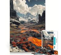 Puzzle da 1000 pezzi con paesaggio vulcanico e montagne innevate,gioco di memoria,taglio di alta precisione,sfida interattiva per la mente,ideale per la casa (50x75cm)