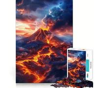 Puzzle da 1000 pezzi con paesaggio vulcanico e natura per adulti, gioco di logica stimolante, rilassante, con bordi trasparenti, regalo artistico (38x26cm)
