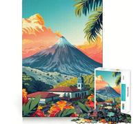 Puzzle da 1000 pezzi con paesaggio vulcanico in Ecuador per ragazzi,divertente gioco di memoria,connessione pulita e senza soluzione di continuità,attività di gruppo rilassante da svolgere in casa