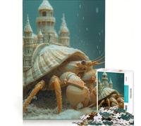 Puzzle da 1000 pezzi con paguro eremita e un regno su una conchiglia gioco rilassante interazione genitore-figlio regalo per amici e familiari 50x75cm