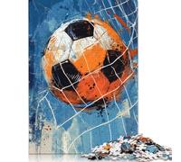 Puzzle da 1000 pezzi con palla in rete da calcio, regali di Natale, puzzle di carta per adolescenti, puzzle divertenti da 1000 pezzi (38x26 cm)