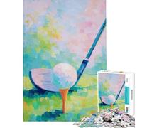 Puzzle da 1000 pezzi con pallina e mazza da golf sfida di completamento gioco educativo impossibile per ragazzi dai 14 anni in su (38x52cm)