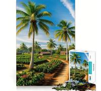 Puzzle da 1000 pezzi con palme e sentiero tortuoso per adolescenti, gioco di abilità mentale, design rilassante e divertente, (38x26cm)
