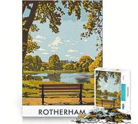 Puzzle da 1000 pezzi con panchina del parco Rotherham per ragazzi, gioco di puzzle stimolante e divertente, con tagli netti e oggetti da collezione (38x26cm)