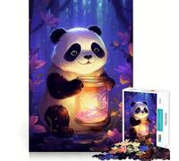 Puzzle da 1000 pezzi con panda e lucciola, ideale per adolescenti, un gioco divertente e stimolante per la mente Un'opera d'arte da collezione (38x26cm)