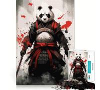 Puzzle da 1000 pezzi con panda e samurai giapponesi per adulti e ragazzi, rompicapo rilassante, arte da assemblare, regalo premuroso (50x75cm)