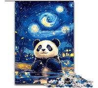 Puzzle da 1000 pezzi con panda nel cielo notturno, per età 14+, adatto per coppie, attività divertenti a casa, regalo di compleanno, regali da viaggio (dimensioni 50x75cm)
